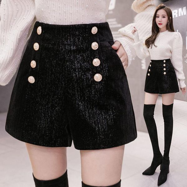 women's shorts 2021 autumn winter woman high waist wide leg woolen female black outerwear warm lady a-line short trouser q24, White;black
women's shorts 2021 autumn winter woman high waist wide leg woolen female black outerwear warm lady a-line short trouser q24, White;black