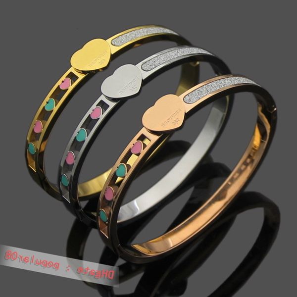 europe america fashion style lady women titanium steel engraved t letter red green enamel heart bangle bracelets 3 color, Black
europe america fashion style lady women titanium steel engraved t letter red green enamel heart bangle bracelets 3 color, Black