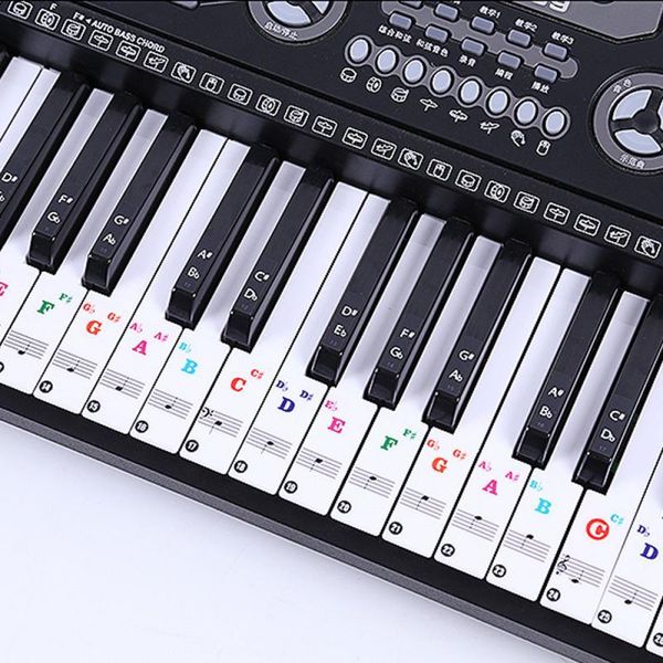 multi-color piano keyboard stickers for key electronic stave note sticker symbol white gift wrap
multi-color piano keyboard stickers for key electronic stave note sticker symbol white gift wrap