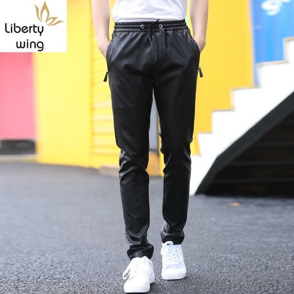 men's pants mens elastic waist pu harem straight casual streetwear slim fit trousers male big size faux leather black
men's pants mens elastic waist pu harem straight casual streetwear slim fit trousers male big size faux leather black