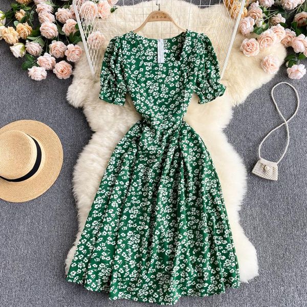 party dresses leaf floral print dress women summer short puff sleeve casual midi knee length square neck elegant vintage, White;black
party dresses leaf floral print dress women summer short puff sleeve casual midi knee length square neck elegant vintage, White;black