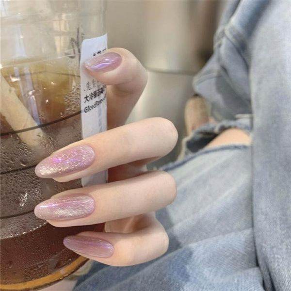 false nails 24pcs fake with glue medium and long round purple flashing nail sticker finished artificial press on designs dl, Red;gold
false nails 24pcs fake with glue medium and long round purple flashing nail sticker finished artificial press on designs dl, Red;gold