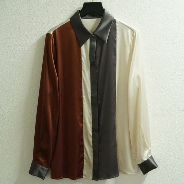 women's blouses & shirts korean style ol silk of feminine spring stripe long shirt sleeves c769, White
women's blouses & shirts korean style ol silk of feminine spring stripe long shirt sleeves c769, White