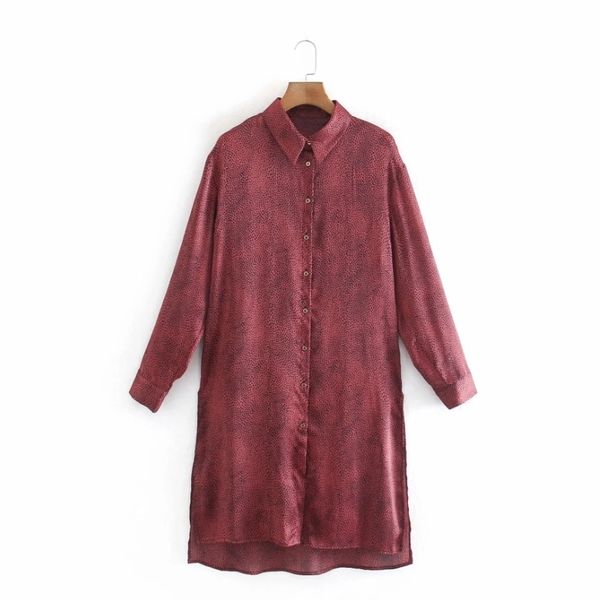 women vintage leopard print side slit long shirt casual femme nine quarter sleeve blouse lady loose blusas s8111 210430, White
women vintage leopard print side slit long shirt casual femme nine quarter sleeve blouse lady loose blusas s8111 210430, White