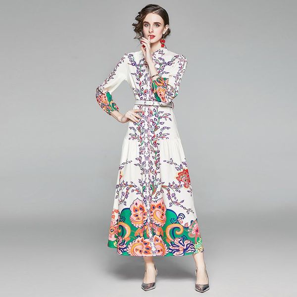 casual dresses elegant spring designer maxi runway dress long sleeve womens clothes print vintage aline holiday robe femme beach vestidos, Black;gray
casual dresses elegant spring designer maxi runway dress long sleeve womens clothes print vintage aline holiday robe femme beach vestidos, Black;gray