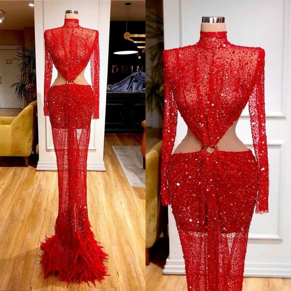 modern arabic dubai prom dresses high collar crystal beading long sleeve evening dress illusion cutaway sides celebrity party gowns, Black
modern arabic dubai prom dresses high collar crystal beading long sleeve evening dress illusion cutaway sides celebrity party gowns, Black