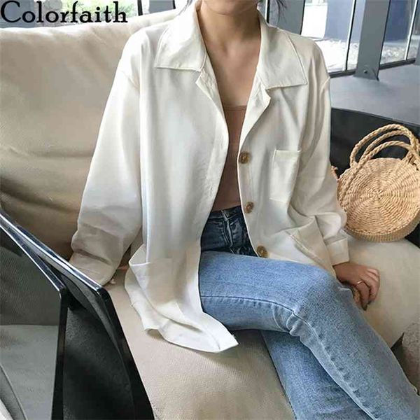 women summer autumn blouse shirts pockets single breasted casual loose notched soft female wild bl3557 210427, White
women summer autumn blouse shirts pockets single breasted casual loose notched soft female wild bl3557 210427, White