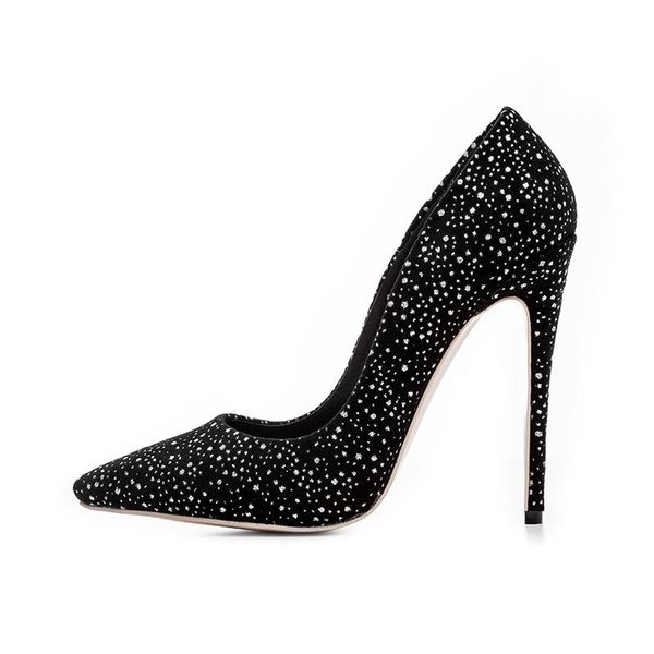 autumn stiletto heels explosion fashion dress shoes, Black