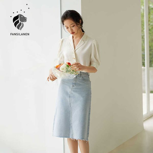 fansilanen office lady french short sleeved shirt women summer suit collar lantern sleeve ladies 210607, White
fansilanen office lady french short sleeved shirt women summer suit collar lantern sleeve ladies 210607, White