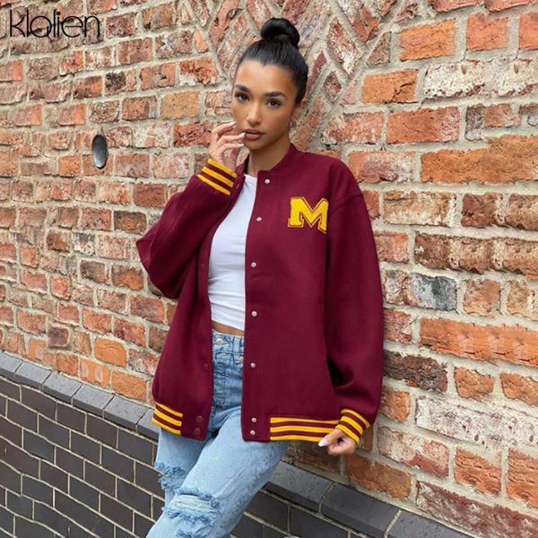 women's jackets klalien autumn fashion casual print letter baseball coat for women 2021 streetwear slim soft female jacket y2k, Black;brown
women's jackets klalien autumn fashion casual print letter baseball coat for women 2021 streetwear slim soft female jacket y2k, Black;brown