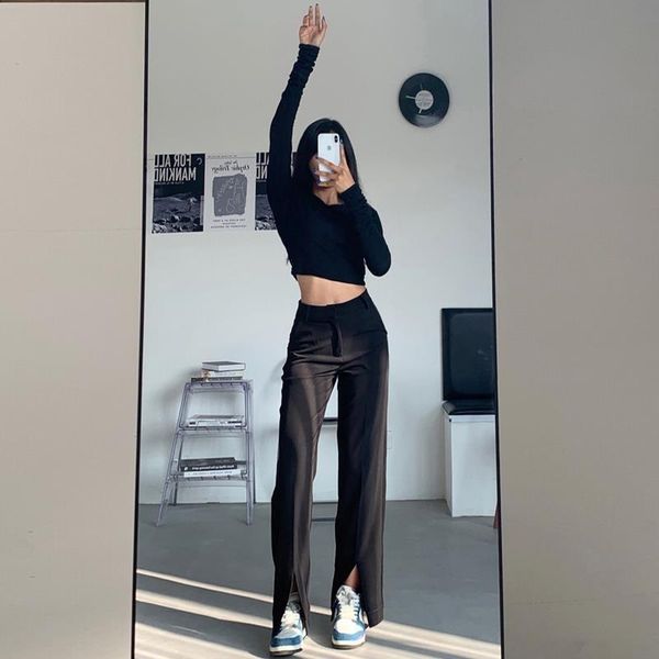 women's pants & capris houzhou black classic women plus size high waisted design spring 2021 fashion wide leg oversize trousers, Black;white
women's pants & capris houzhou black classic women plus size high waisted design spring 2021 fashion wide leg oversize trousers, Black;white