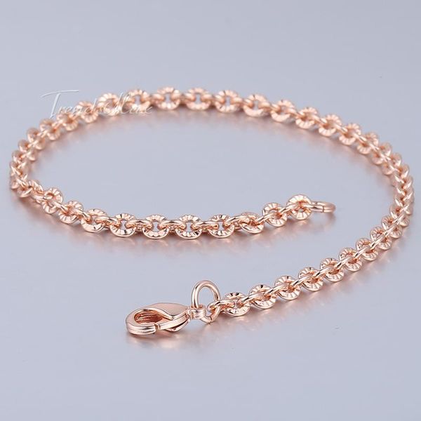 link, chain round rolo link bracelet for women girl yellow rose gold bracelets woman jewelry valentines gifts drop 3mm gb395a, Black
link, chain round rolo link bracelet for women girl yellow rose gold bracelets woman jewelry valentines gifts drop 3mm gb395a, Black