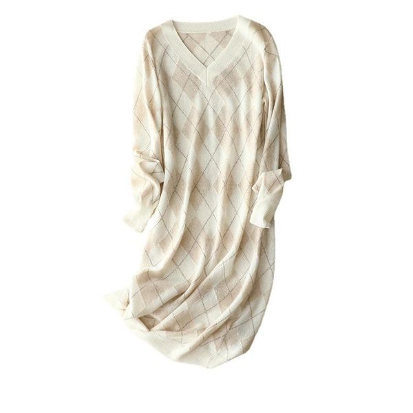 casual dresses shuchan vintage straight geometric knit sweater dress women 100% cashmere v-neck mid-calf clothing vestido midi elegante, Black;gray
casual dresses shuchan vintage straight geometric knit sweater dress women 100% cashmere v-neck mid-calf clothing vestido midi elegante, Black;gray