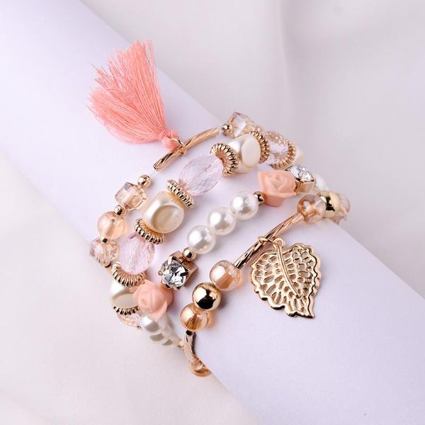 beaded, strands multilayer flower tassel bracelet set for women bohemian leaf pearl charm 2021 summer boho fashion jewerly 3164, Black
beaded, strands multilayer flower tassel bracelet set for women bohemian leaf pearl charm 2021 summer boho fashion jewerly 3164, Black