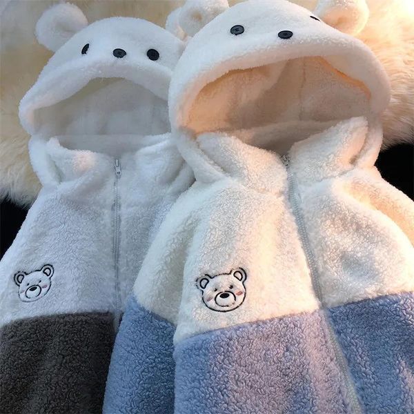 women's hoodies & sweatshirts retro kawaii lamb velvet college style color-blocking cotton japanese couple harajuku hoodie long sleeve, Black
women's hoodies & sweatshirts retro kawaii lamb velvet college style color-blocking cotton japanese couple harajuku hoodie long sleeve, Black