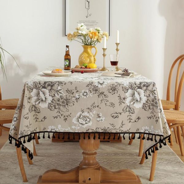 table cloth tablecloth cotton and linen european retro peony printed rectangular for nappe de tassel cover
table cloth tablecloth cotton and linen european retro peony printed rectangular for nappe de tassel cover