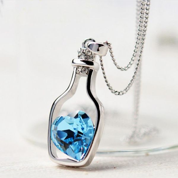 pendant necklaces fashion korean style necklace women's temperament wishing bottle love drifting clavicle chain, Silver
pendant necklaces fashion korean style necklace women's temperament wishing bottle love drifting clavicle chain, Silver