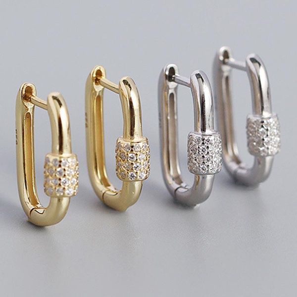 hoop & huggie female luxury crystal geometric earrings bride wedding jewelry white zircon genuine 925 sterling silver for women, Golden;silver
hoop & huggie female luxury crystal geometric earrings bride wedding jewelry white zircon genuine 925 sterling silver for women, Golden;silver