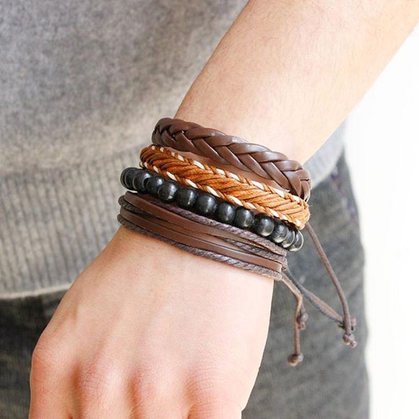 multilayer men's and women's bracelets fashion women handmade wristband leather bracelet bangle, Black
multilayer men's and women's bracelets fashion women handmade wristband leather bracelet bangle, Black
