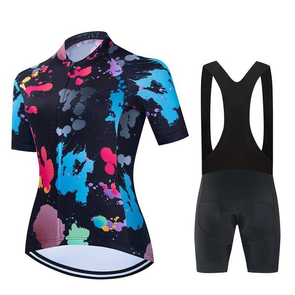 racing sets 2021 women summer short sleeve cycling jersey set breathable sports suit mtb clothing female bib pants bicycle clothes, Black;blue
racing sets 2021 women summer short sleeve cycling jersey set breathable sports suit mtb clothing female bib pants bicycle clothes, Black;blue