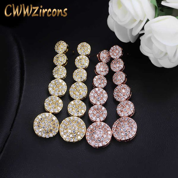 rose gold color micro pave cz zirconia stone long round drop earrings for women cz206 210714, Silver
rose gold color micro pave cz zirconia stone long round drop earrings for women cz206 210714, Silver