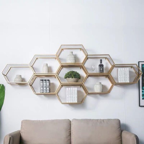 custom nordic gold wall storage rack living room cabinet creative plaid hanging decoration wrought iron bookcase bathroom shelves
custom nordic gold wall storage rack living room cabinet creative plaid hanging decoration wrought iron bookcase bathroom shelves