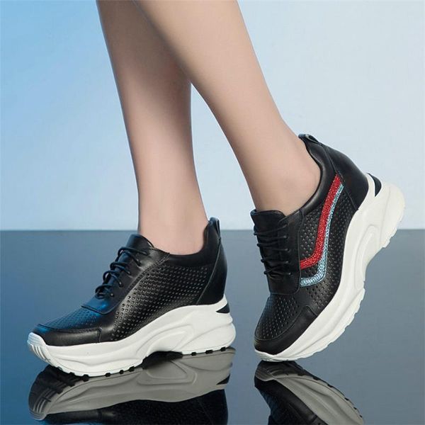 dress shoes girls summer sneakers women genuine leather wedges high heel sports pumps lace up breathable walking female trainers, Black
dress shoes girls summer sneakers women genuine leather wedges high heel sports pumps lace up breathable walking female trainers, Black