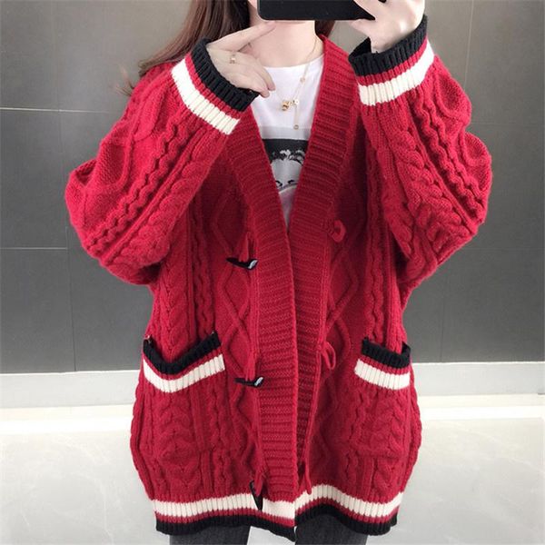 women's knits & tees autumn winter thick knitting sweater cardigan women red pink loose big pocket v-neck long sleeve knitted jacket c, White
women's knits & tees autumn winter thick knitting sweater cardigan women red pink loose big pocket v-neck long sleeve knitted jacket c, White
