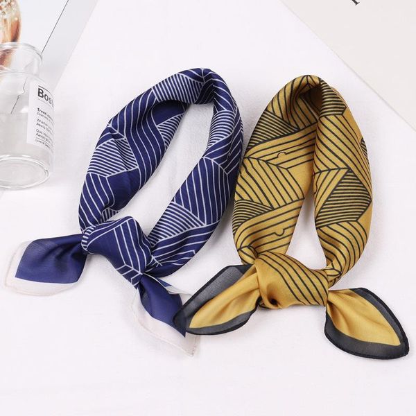 fashion silk square scarf for women 50cm hair tie band bag shawl and warp print soft neckerchief hijabs female foulard scarves, Blue;gray
fashion silk square scarf for women 50cm hair tie band bag shawl and warp print soft neckerchief hijabs female foulard scarves, Blue;gray