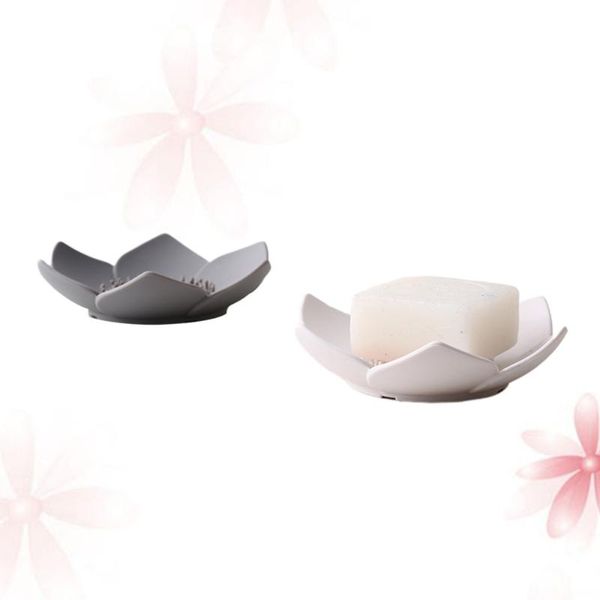 soap dishes flower shaped dish silicone holder practical draining tray (white, grey)
soap dishes flower shaped dish silicone holder practical draining tray (white, grey)