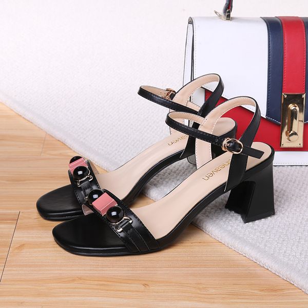 fashion open-toe thick-heeled sandals one-line buckle strap solid color women's shoes waterproof platform quality, Black
fashion open-toe thick-heeled sandals one-line buckle strap solid color women's shoes waterproof platform quality, Black