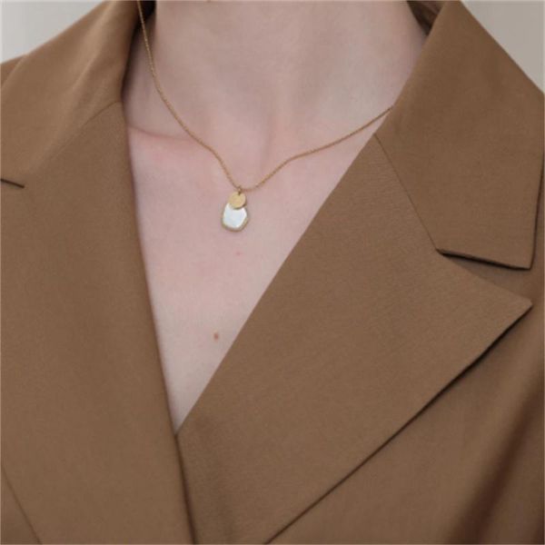 chains double layer stainless steel natural shell pendant necklace statement for women office jewelry wholesale, Silver
chains double layer stainless steel natural shell pendant necklace statement for women office jewelry wholesale, Silver
