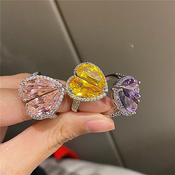 song yan, fei xige, the same kind of zircon inlaid love index finger heart-shaped opening ring, high-grade ring girl, Silver
song yan, fei xige, the same kind of zircon inlaid love index finger heart-shaped opening ring, high-grade ring girl, Silver
