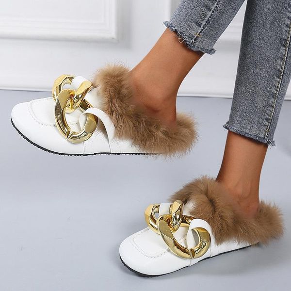 slippers women shoes 2021 autumn/winter warm fur fashion baotou muller fluffy girl slides zapatos de mujer, Black
slippers women shoes 2021 autumn/winter warm fur fashion baotou muller fluffy girl slides zapatos de mujer, Black