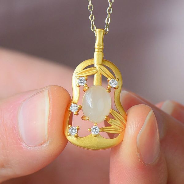 natural green hetian jade bamboo pendant necklace 925 silver fashion jewelry chalcedony amulet gifts for women
natural green hetian jade bamboo pendant necklace 925 silver fashion jewelry chalcedony amulet gifts for women