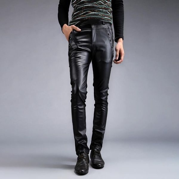 men's pants men autumn stretch trousers stylish winter zipper wet look leather nightclub, Black
men's pants men autumn stretch trousers stylish winter zipper wet look leather nightclub, Black