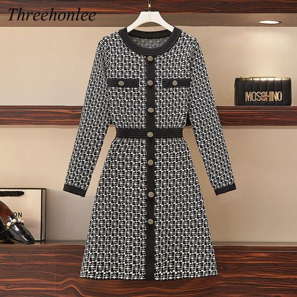 casual dresses korean fashion sweater women autumn 2021 o-neck long sleeve single-breasted plaid short knitted vestidos, Black;gray
casual dresses korean fashion sweater women autumn 2021 o-neck long sleeve single-breasted plaid short knitted vestidos, Black;gray