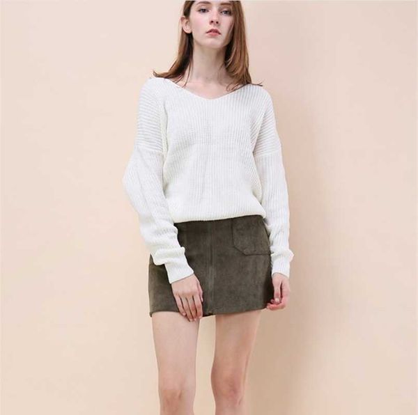 autumn and winter two-wear v-neck knotted open back sweater solid color bat sleeve lladies knit bottoming shirt women's sweaters, White;black
autumn and winter two-wear v-neck knotted open back sweater solid color bat sleeve lladies knit bottoming shirt women's sweaters, White;black