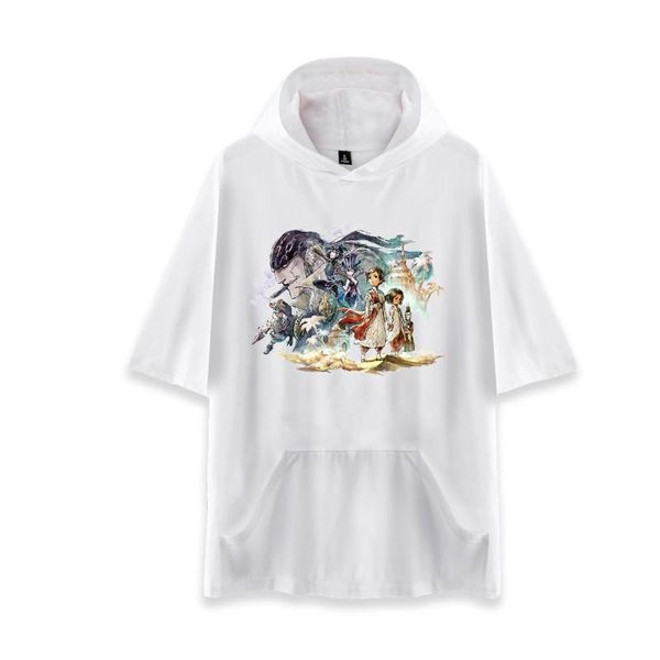 men's t-shirts bravely default 2 game summer short sleeve hoodies shirt fashion harajuku women men pullover tee, White;black
men's t-shirts bravely default 2 game summer short sleeve hoodies shirt fashion harajuku women men pullover tee, White;black