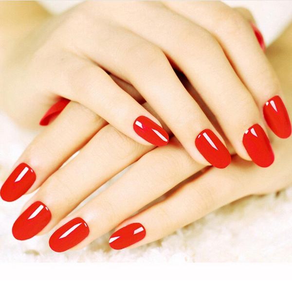 24pcs/set oval head fake nails acrylic false nail art salon tips with 2g glue soft candy color full short round tips1, Red;gold
24pcs/set oval head fake nails acrylic false nail art salon tips with 2g glue soft candy color full short round tips1, Red;gold