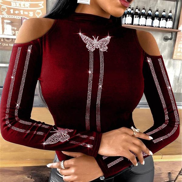 women elegant o neck diamonds studded blouse ladies solid hollow out pullover spring long sleeve slim fit shirt blusas, White
women elegant o neck diamonds studded blouse ladies solid hollow out pullover spring long sleeve slim fit shirt blusas, White