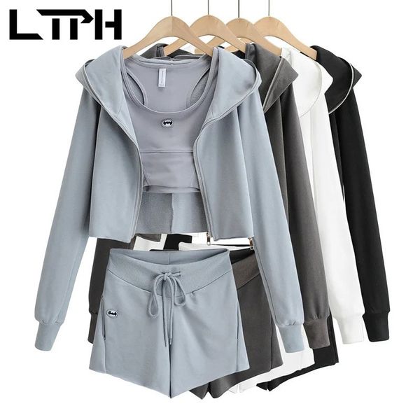 fashion all-match sportswear set women 3 pieces sports short vest hooded jacket fitness jogging shorts sets spring 210427, White
fashion all-match sportswear set women 3 pieces sports short vest hooded jacket fitness jogging shorts sets spring 210427, White