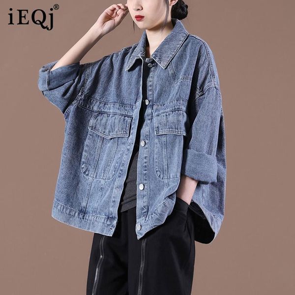 women's jackets ieqj 2021 summer and spring fashion women clothes turn-down collar full sleeves single breasted denim blue jacket wr356, Black;brown
women's jackets ieqj 2021 summer and spring fashion women clothes turn-down collar full sleeves single breasted denim blue jacket wr356, Black;brown