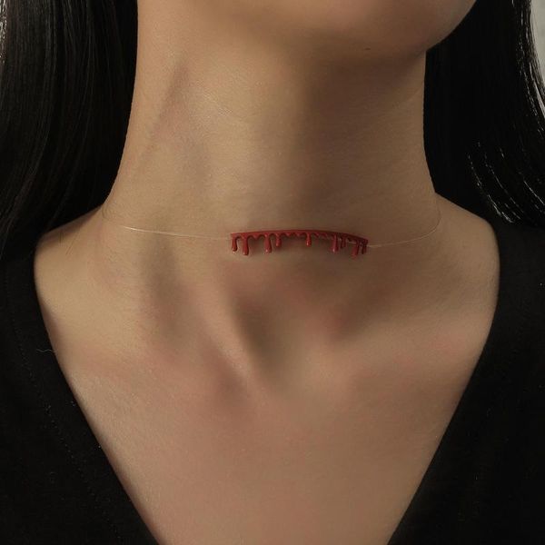 chains gothic cold wind necklace for women personalized red liquid choker design lava short clavicle chain party gift collar, Silver
chains gothic cold wind necklace for women personalized red liquid choker design lava short clavicle chain party gift collar, Silver