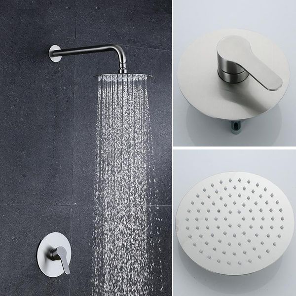 bathroom shower sets 304 stainless steel brushed concealed system 2-ways mixer valve mixers with 8' rainfall head
bathroom shower sets 304 stainless steel brushed concealed system 2-ways mixer valve mixers with 8' rainfall head