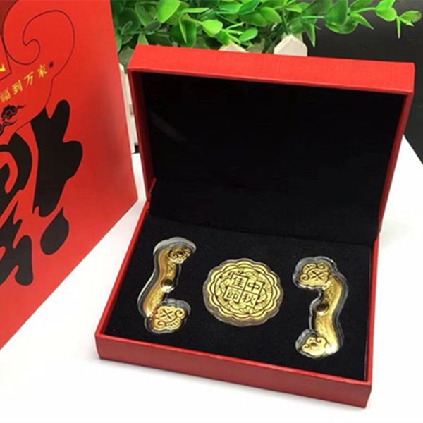 souvenir gold and silver moon cake set full ruyi mid autumn festival gift