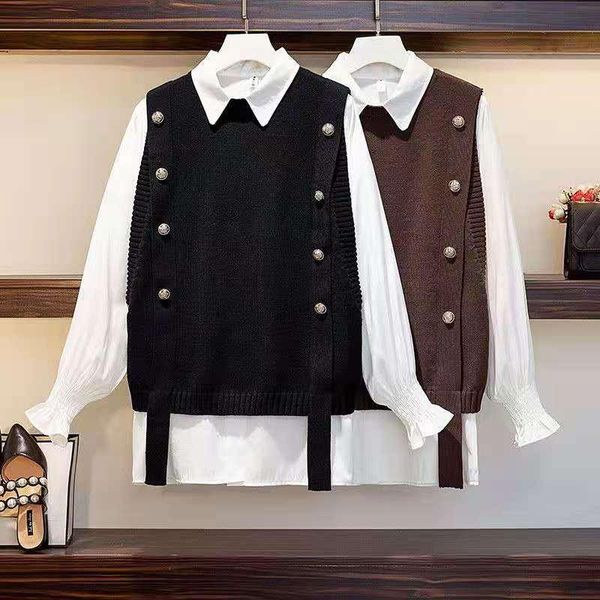 women's vests women vest simple all-match patchwork korean style v-neck knitted sweater leisure student sleeveless female vintage, Black;white
women's vests women vest simple all-match patchwork korean style v-neck knitted sweater leisure student sleeveless female vintage, Black;white