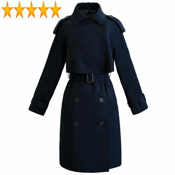 women's trench coats slim tunique windbreaker longue 2021 spring navy coat para as mulheres lady with belt wxf108, Tan;black
women's trench coats slim tunique windbreaker longue 2021 spring navy coat para as mulheres lady with belt wxf108, Tan;black