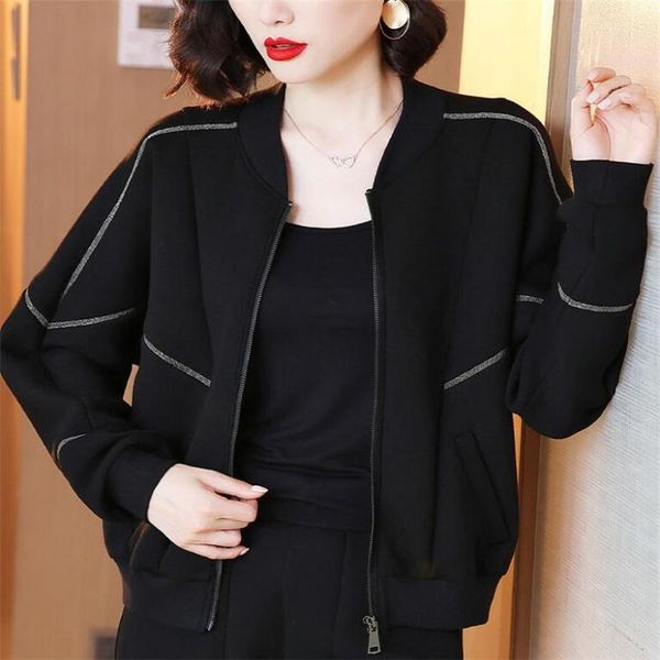 women's jackets short coats o-neck long sleeve zipper outwear black space cotton simple loose female jacket chaqueta de mujer, Black;brown
women's jackets short coats o-neck long sleeve zipper outwear black space cotton simple loose female jacket chaqueta de mujer, Black;brown