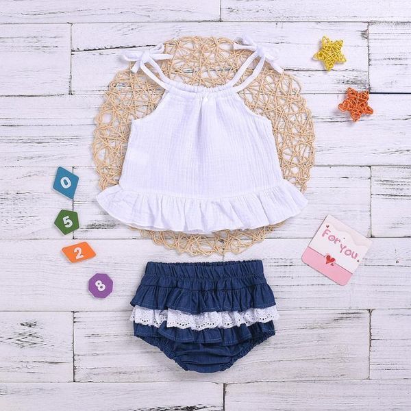 summer children sleeveless suspender + lace shorts suit matching set girls outfits baby clothes ropa de1, White
summer children sleeveless suspender + lace shorts suit matching set girls outfits baby clothes ropa de1, White